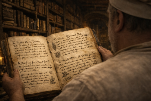 Ancient recipes in the chefs hands